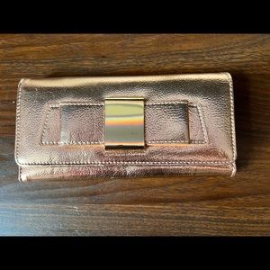 Rose gold tri gold wallet
